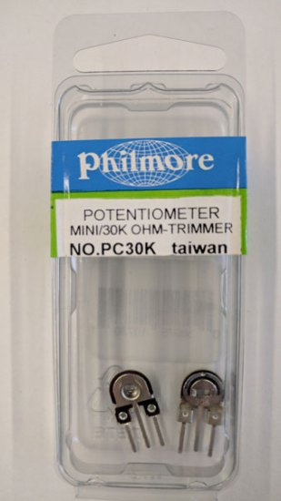 Sub-Mini Trimmer Pot 50K Ohm (2Pk) PC Mount