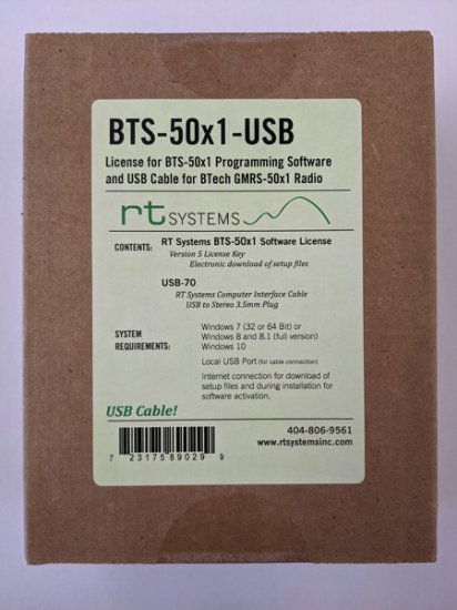 BTS-50x1-USB Programming Software/USB-70 Cable Btech GMRS-50x1
