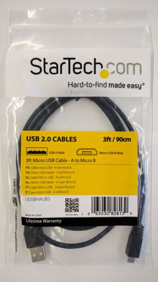 3Ft Micro USB Cable - A to Micro B