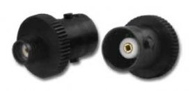 RF Adapter, Black Plate, BNC Female to SMA Female