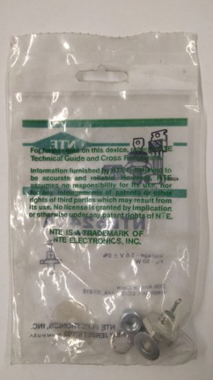 NTE5244A Zener Diode 5.6V 50W, DO-5 Anode Case