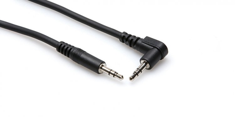 3Ft Stereo Interconnect 3.5mm TRS to 90° 3.5mm TRS