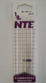 750 Ohm, 1/8W, 2% Metal Film Flameproof Resistor (6Pk)