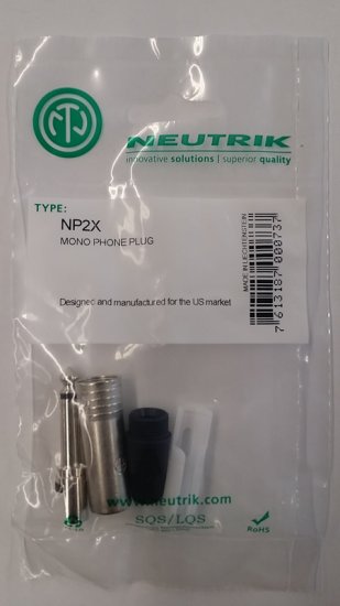 Neutrik NP2X 1/4" Prof. Phone Plug 2 Pole Nickel Contacts/Shell