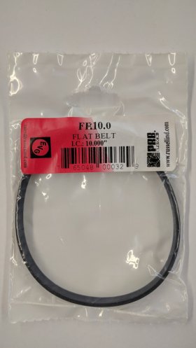 FR10.0 Flat Rubber Belt 10.0" IC, .272" CS, .073" Wall Thickness