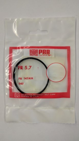 FR5.7 Flat Rubber Belt 5.7\" IC, 0.15\" CS, 0.07\" Wall Thickness