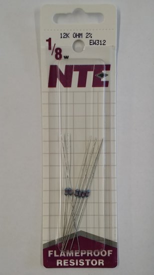 12K Ohm, 1/8W, 2% Metal Film Flameproof Resistor (6Pk)