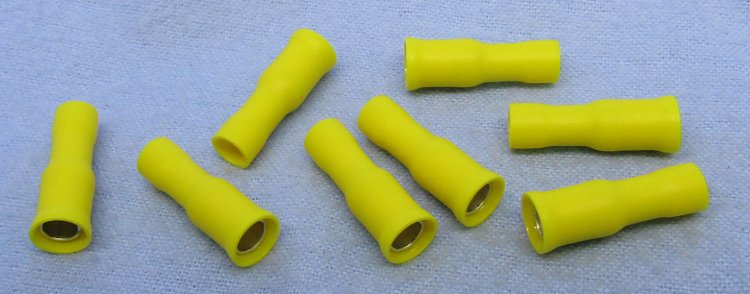Bullet Female Fully Insulated Vinyl 12-10Awg 0.195\" (8Pk) Yellow