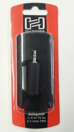 Adaptor 1/4in TS to 3.5mm TRS