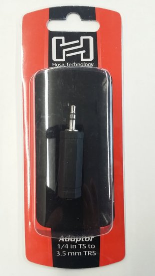 Adaptor 1/4in TS to 3.5mm TRS