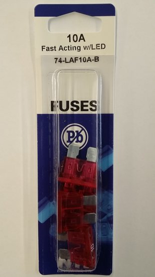 10 Amp Red (ATC) Lighted Blade Fuse 32V (5Pk) Fast Acting
