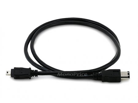 3' Black FireWire iLink DV Cable 6P(400)M-4P(400)M