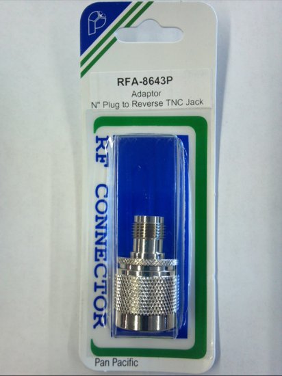 RP-TNC Jack to N Plug Adapter