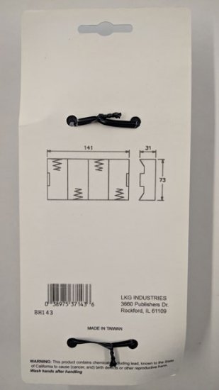 4 "D" Battery Holder (Solder Lug)