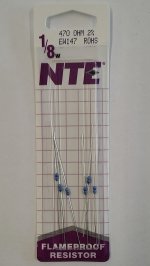 470 Ohm, 1/8W, 2% Metal Film Flameproof Resistor (6Pk)