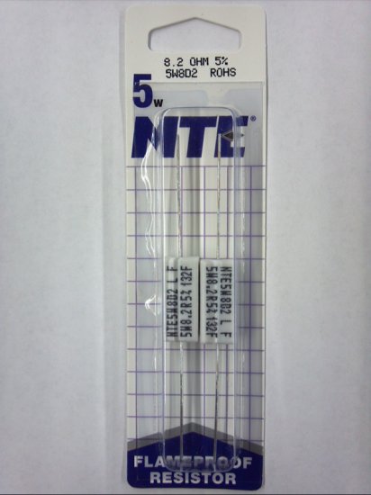 8.2 Ohm 5W Cerment Power Wirewound Resistor (2Pk) 5% Tolerance