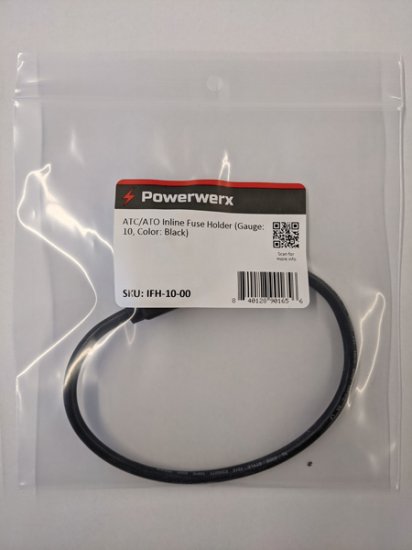 ATC/ATO Inline Fuse Holder (Gauge: 10, Color: Black) 40A Limit