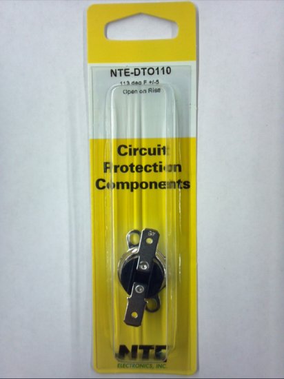 Disc Thermostat 113°F/45°C 15A 125V Open on Rise NTE
