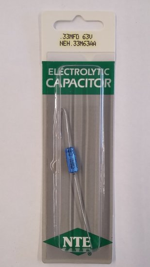 0.33uf 63V Axial Lead Electrolytic Capacitor