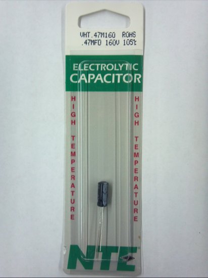 0.47uf 160V 105°C Radial Lead Electrolytic Capacitor