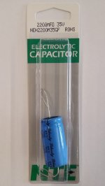 2,200uf 35V Axial Lead Electrolytic Capacitor