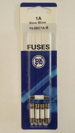 1 Amp (S505) Ceramic Fuse (5Pk) Slow Blow 5x20mm