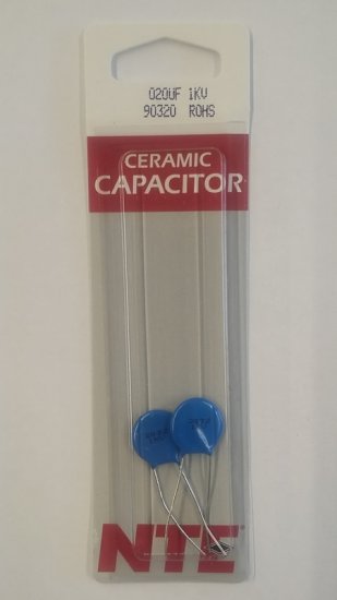 20,000pf/20nf/.02uf 1000V Ceramic Disc Capacitor (2Pk)