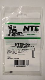 NTE5400 SCR, Sensitive Gate, 30V 0.8A, TO92