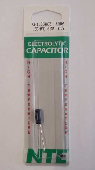 0.33uf 63V 105°C Radial Lead Electrolytic Capacitor