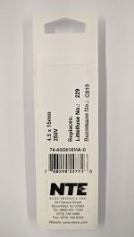 0.6 Amp (2AG) 4.5x15mm Fuse (5Pk) Slow Blow