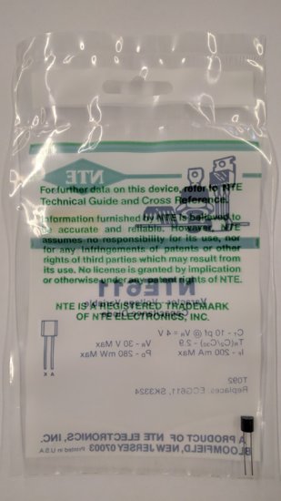 NTE611 Varactor Diode, Tuning Diode, 10pf@4V, 30V, 200mA