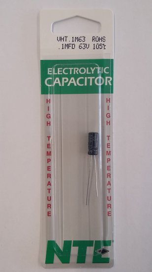 0.1uf 63V 105°C Radial Lead Electrolytic Capacitor