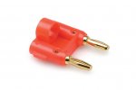 Connector, Dual Banana, Wide Opening, Gold Plated (2Pk)