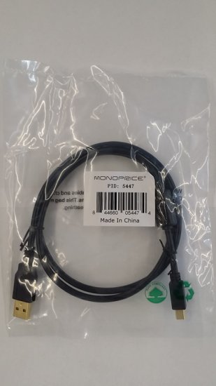 3Ft Black USB 2.0 A Male to Mini-B 5pin Male Cable w/ Ferrite