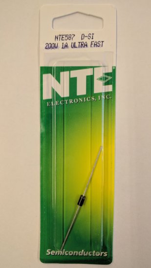 NTE587 Si Diode, Ultra Fast Switch, 200V, 1A, 35NS