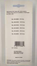 60A ANL Fuse With Gold Contacts