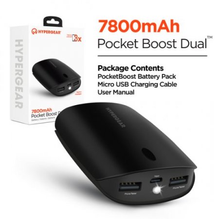HyperGear Pocket Boost Dual 7800mAh Portable Battery