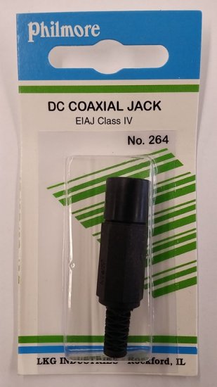 Size D 5.5/3.3/1mm Coaxial DC Power Jack Inline
