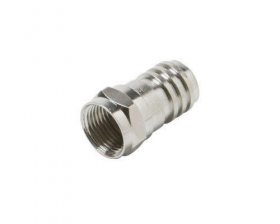 F Plug Hex Crimp-On Connector Long Barrel RG-59/U (2Pk)