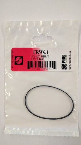 FRW6.1 Flat Rubber Belt 6.1" IC, .1" CS, .023" Wall Thickness