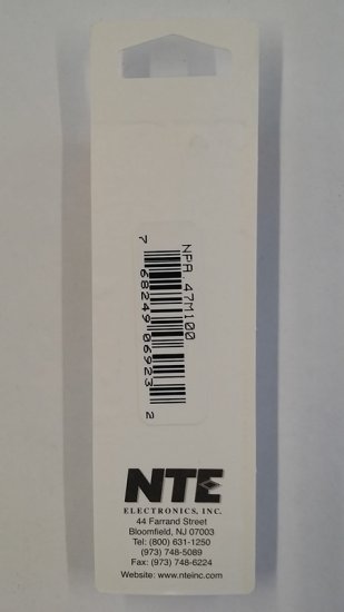 0.47uf 100V Non-Polar Axial Lead Electrolytic Capacitor