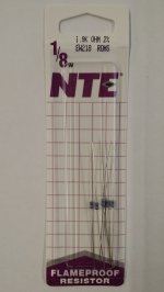 1.8K Ohm, 1/8W, 2% Metal Film Flameproof Resistor (6Pk)