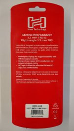 3Ft Stereo Interconnect 3.5mm TRS to 90° 3.5mm TRS