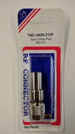 TNC Plug 3-Piece Crimp RG-213U, 8/U