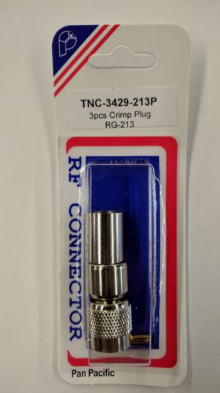 TNC Plug 3-Piece Crimp RG-213U, 8/U
