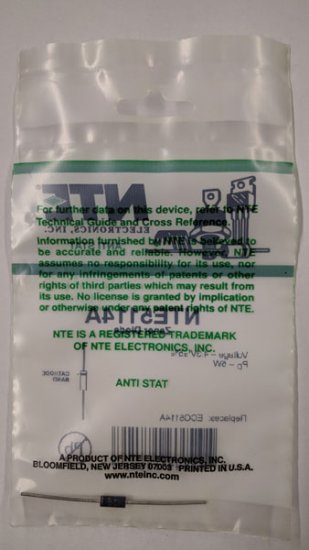 NTE5114A Zener Diode 4.3V 5W Axial Leaded