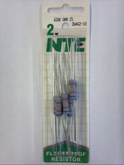 620K Ohm 2 Watt Metal Oxide Film Resistor (10Pk) 2% Tolerance