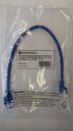 1Ft Cat5e 350MHz 24Awg UTP Ethernet Network Cable (Blue)