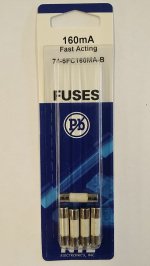 0.16 Amp (160mA) GDA Ceramic Fuse (5Pk) Fast Acting 5x20mm NTE