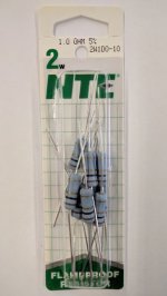 1.0 Ohm 2 Watt Metal Oxide Film Resistor (10Pk) 5% Tolerance
